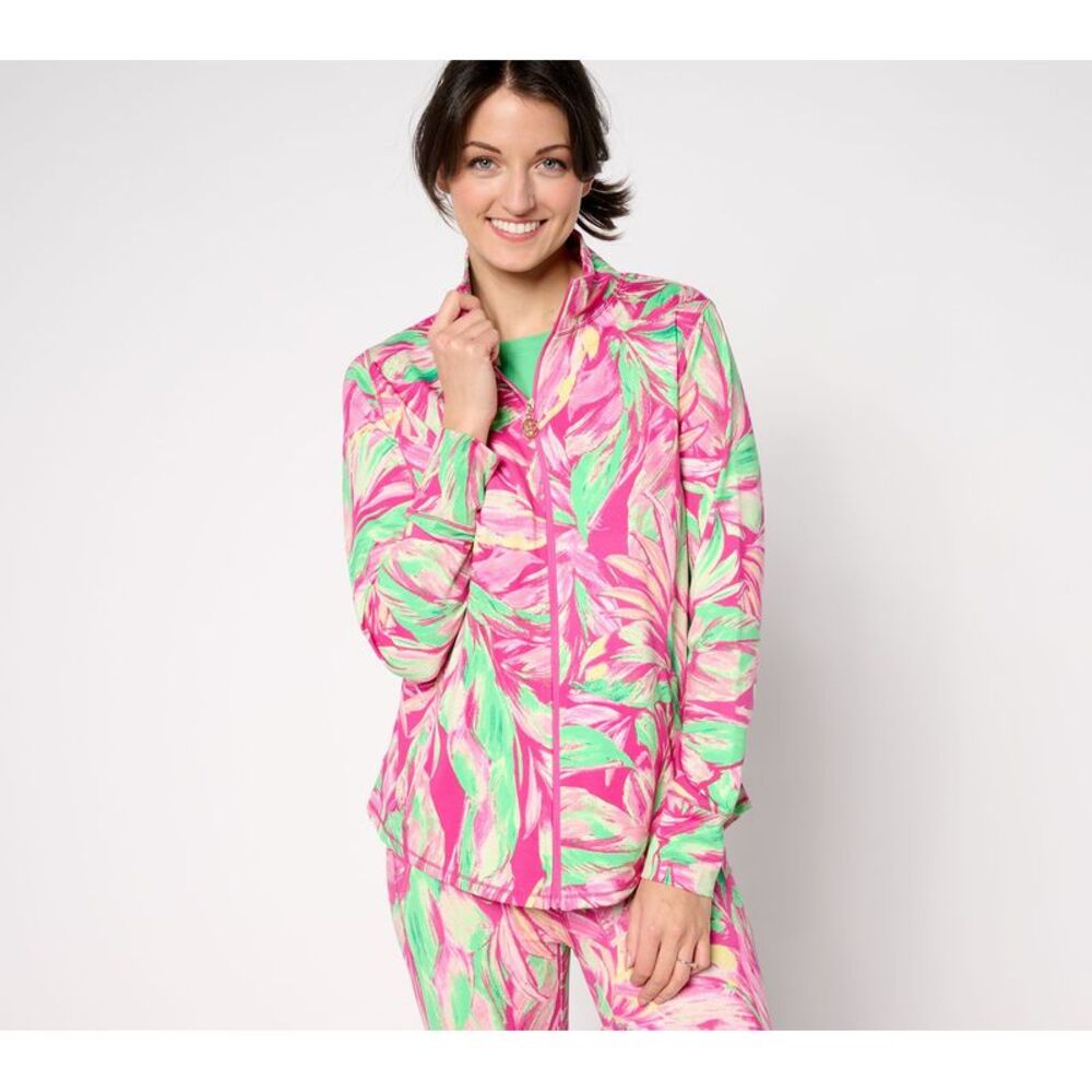 Belle by Kim Gravel Women's Jacket Sz S Body By Watercolor Multi-colored